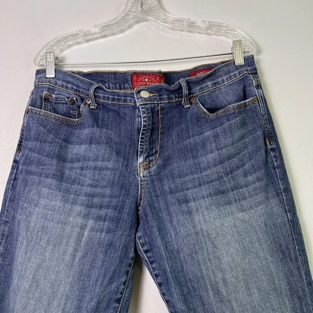 Lucky Brand Women's Sweet Low Bootcut Jeans Plus Sz 16/33 Denim Blue Med Wash
